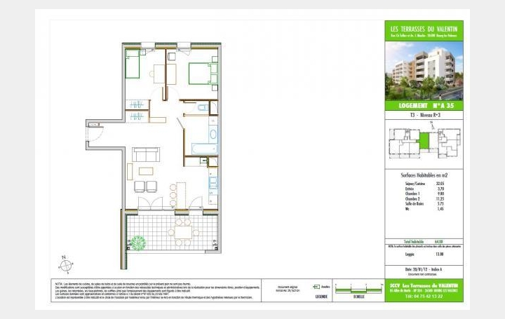 Annonces MAGALAS : Appartement | BOURG-LES-VALENCE (26500) | 64 m2 | 187 000 € 